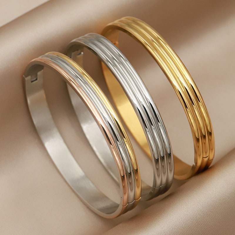 Men'S Accessories Jewelry Brands - Bracciali in Acciaio Inox Placcato PVD