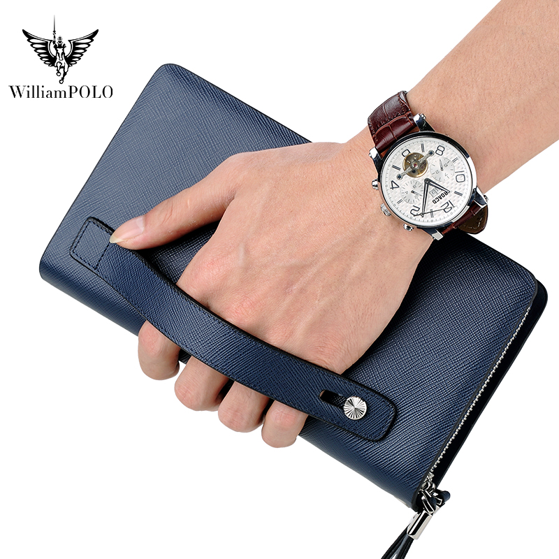Men'S Accessories Wallet - WILLIAMPOLO Borsa Clutch in Pelle di