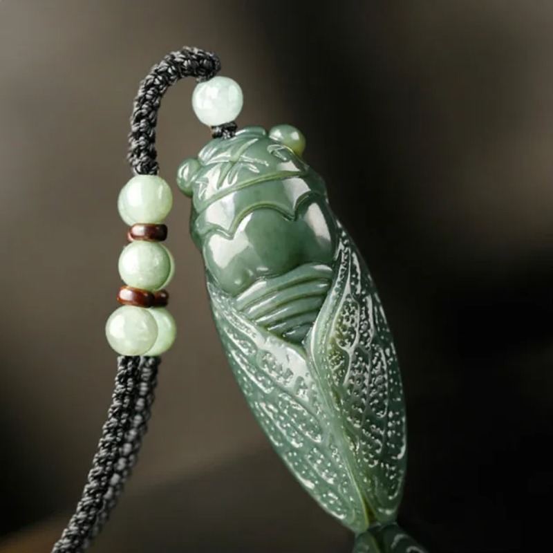 Men Accessories For Hand - Naturale Hetian Cicala di Giada Borda