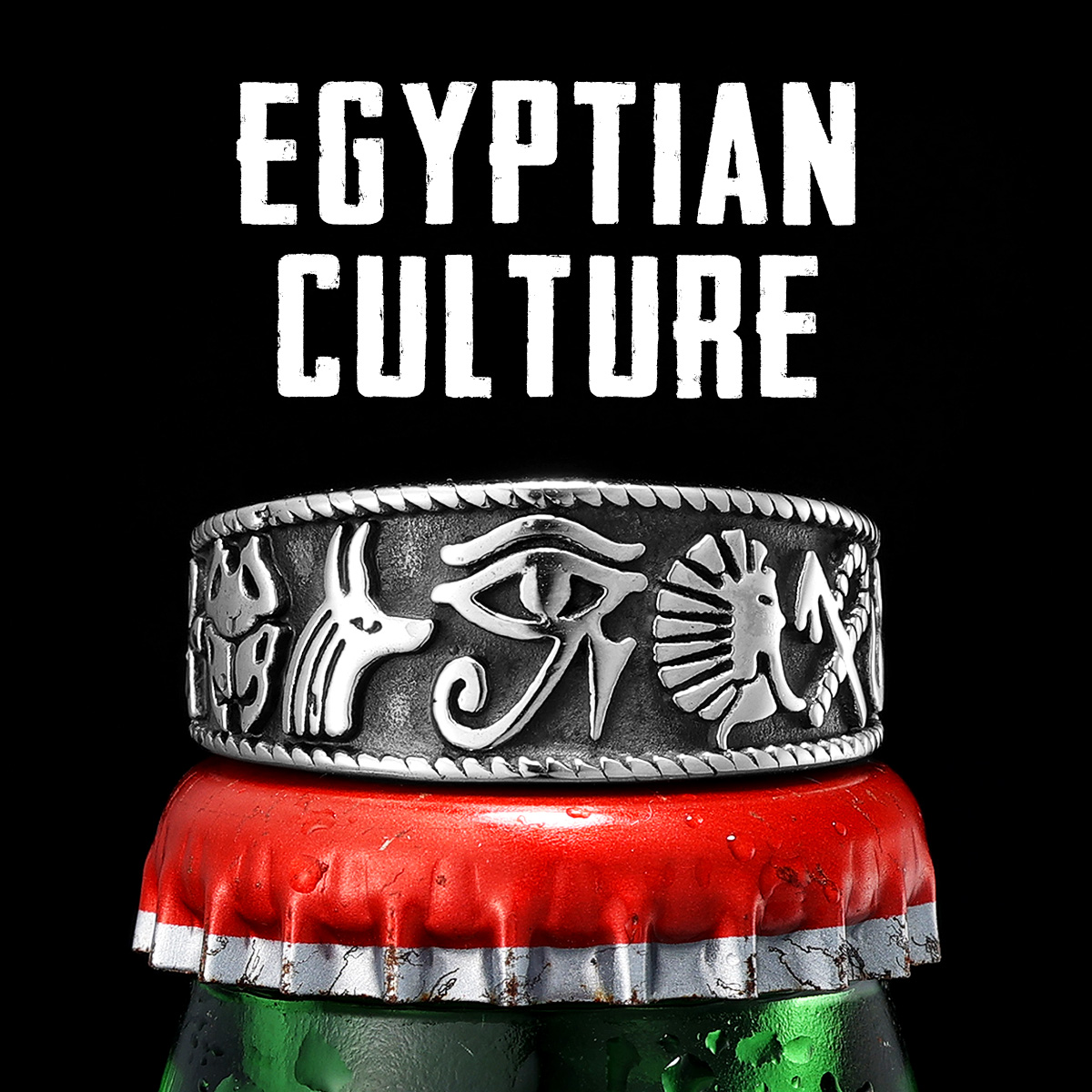 Men'S Accessories Jewelry Egypt - Egitto Faraone Occhio di Horus Anelli