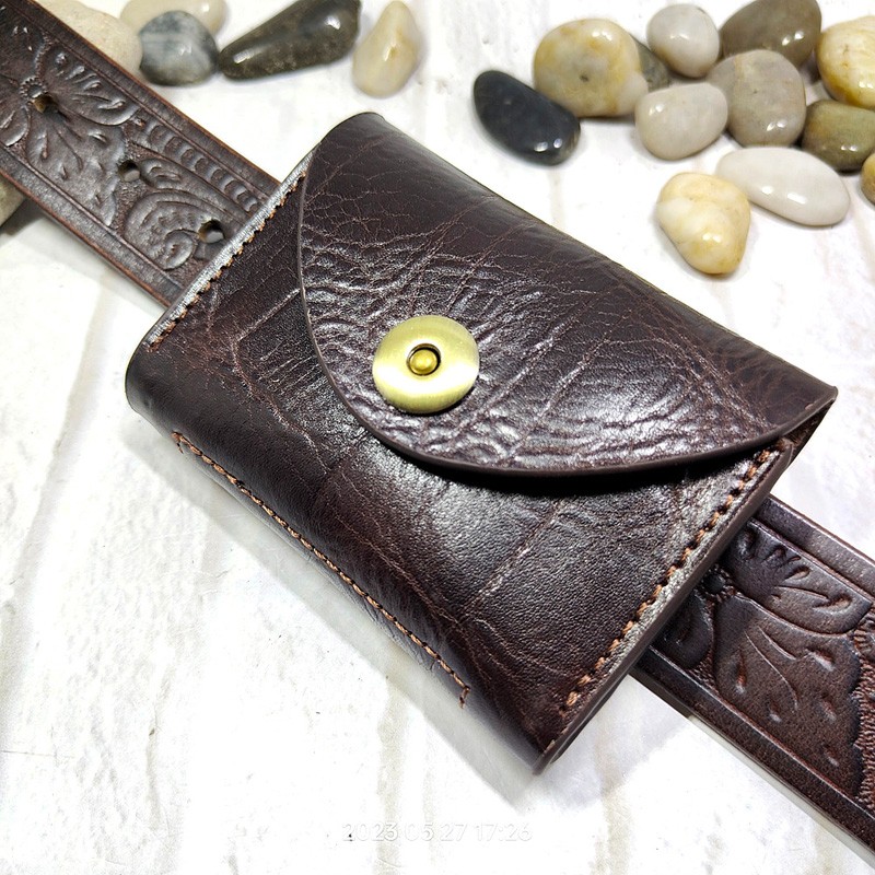 Men'S Accessories Wallet - Blongk Mini marsupio sottile cintura in