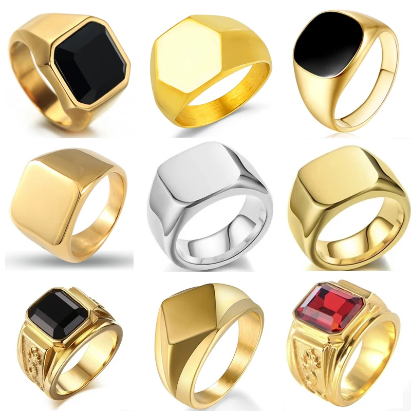 Men'S Accessories Jewelry Brands - Biker Punk Style Rings for Men